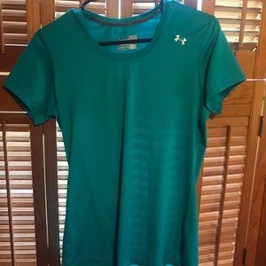Teal Under Armour Heat Gear shirt